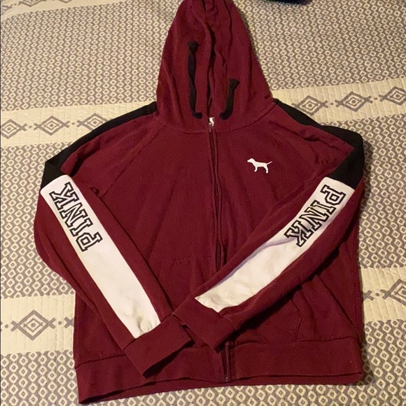 A maroon “PINK” jacket - Picture 1 of 3